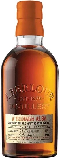 Aberlour A&#39;Bunadh Alba Original Cask Strength Speyside Single Malt Scotch Whisky 750ml