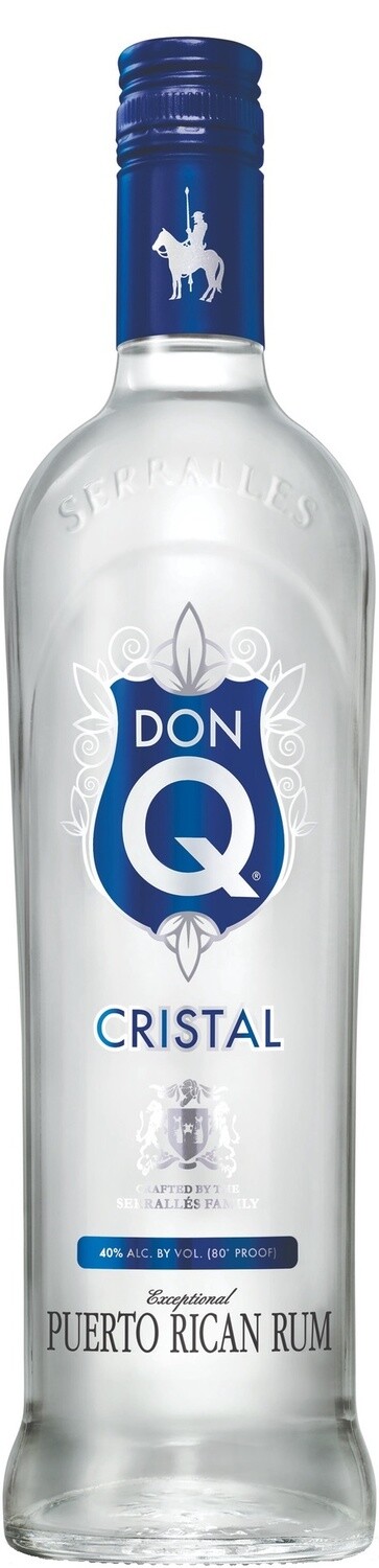 Don Q Cristal Puerto Rican Rum (Pint Size Bottle) 375ml