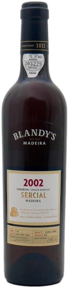 Blandy&#39;s Madeira Colheita Sercial 2002 (Small Format Bottle) 500ml