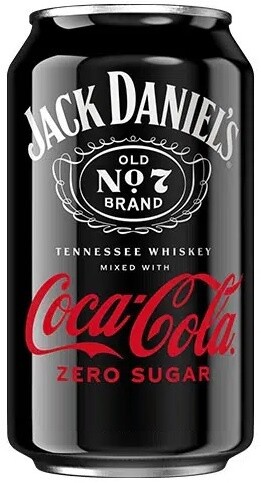 Jack Daniel&#39;s &amp; Coca-Cola Zero Sugar (12oz can)