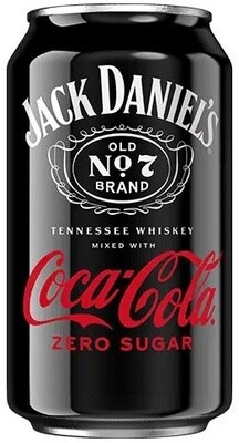 Jack Daniel&#39;s &amp; Coca-Cola Zero Sugar (12oz can)