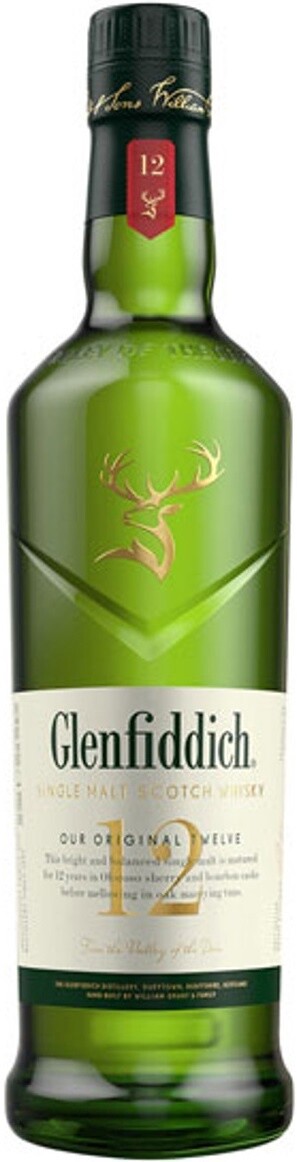 Glenfiddich Single Malt Scotch Whiskey Aged 12 Years 750ml