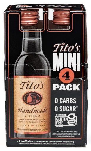 Tito&#39;s Mini 4 Pack (4 pack 50ml bottles)