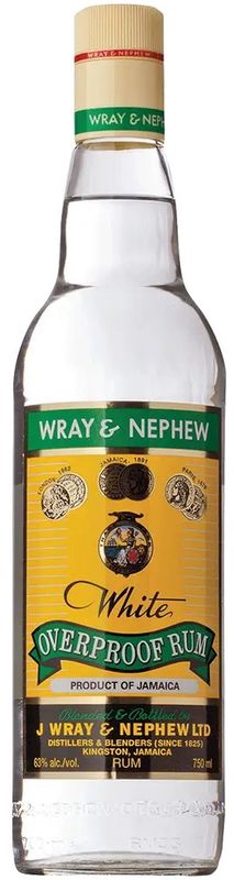 J. Wray &amp; Nephew Overproof White Rum 750ml