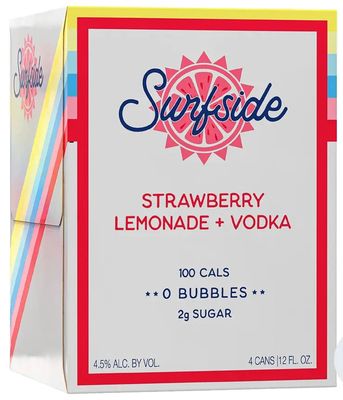 Surfside Strawberry Lemonade + Vodka (4 pack 12oz cans)