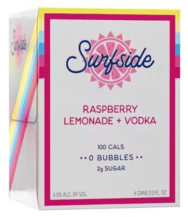 Surfside Raspberry Lemonade + Vodka (4 pack 12oz cans)