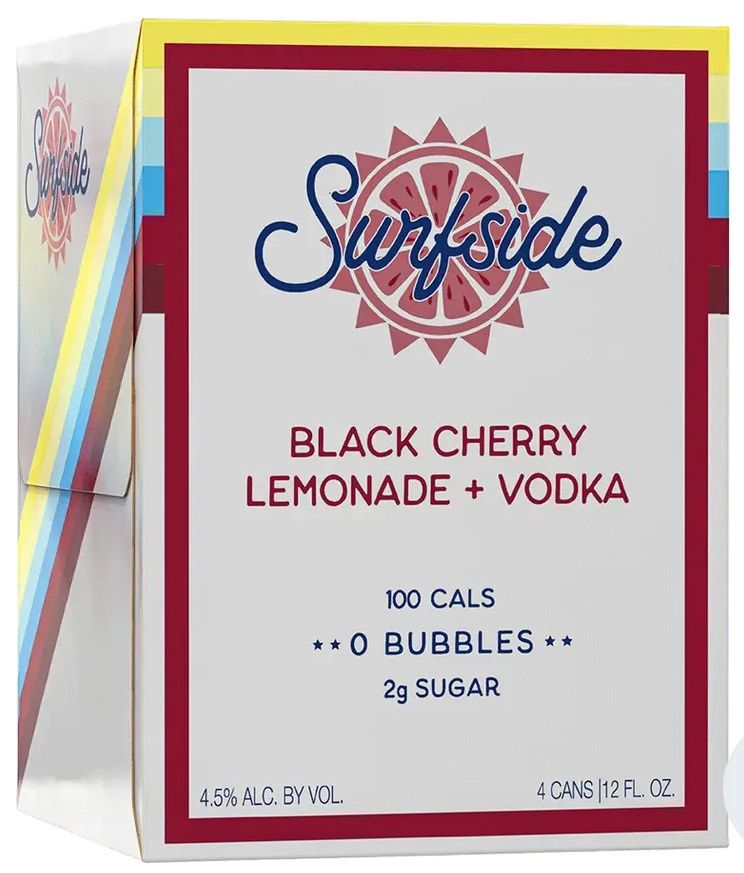 Surfside Black Cherry Lemonade + Vodka (4 pack 12oz cans)