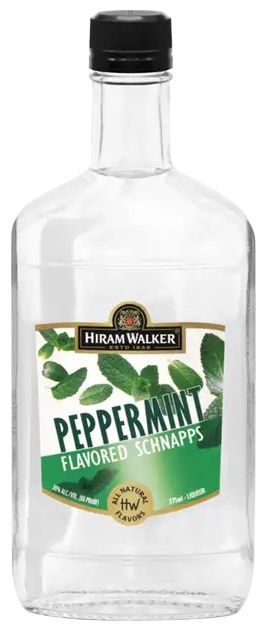 Hiram Walker Peppermint Schnapps (Pint Size Bottle) 375ml