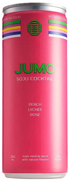 JUMO Soju Cocktail Peach Lychee Rose (250ml can)