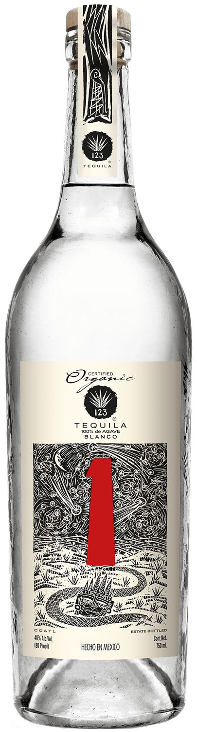 123 Organic Tequila Blanco Uno 750ml