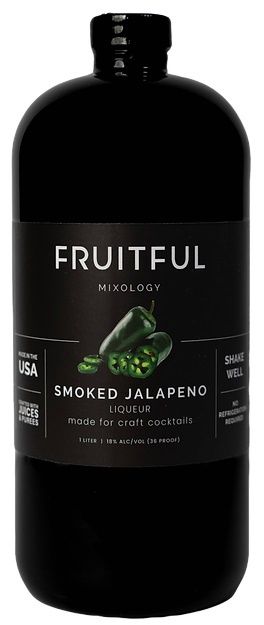 Fruitful Mixology Smoked Jalapeno Liqueur (Liter Size Bottle) 1L