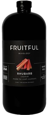 Fruitful Mixology Rhubarb Liqueur (Liter Size Bottle) 1L