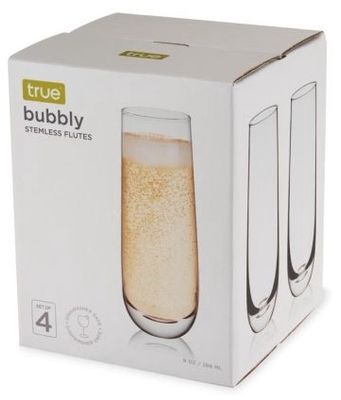 True Bubby Stemless Flutes (Set of 4)