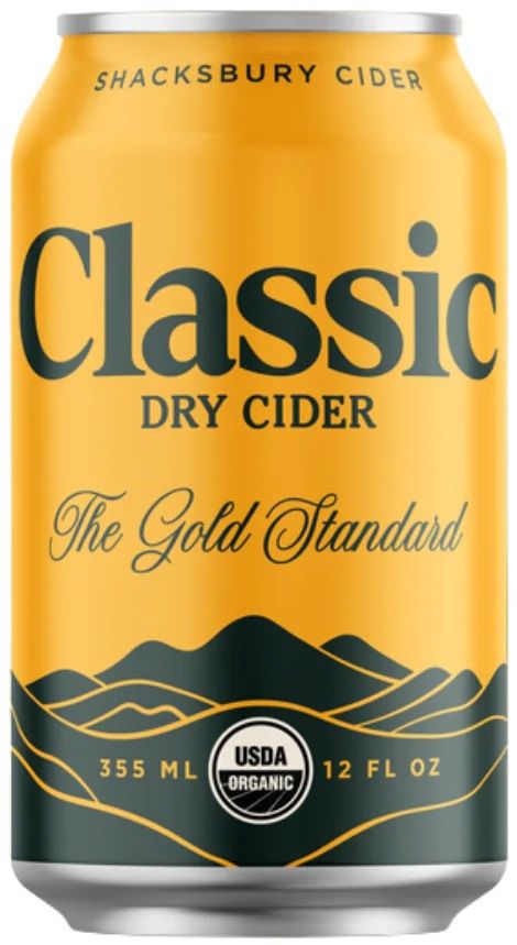 Shacksbury Cider Classic Dry Cider (12oz can)