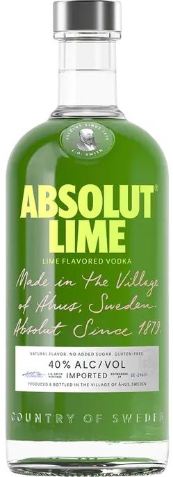 Absolut Lime Vodka (Liter Size Bottle) 1L