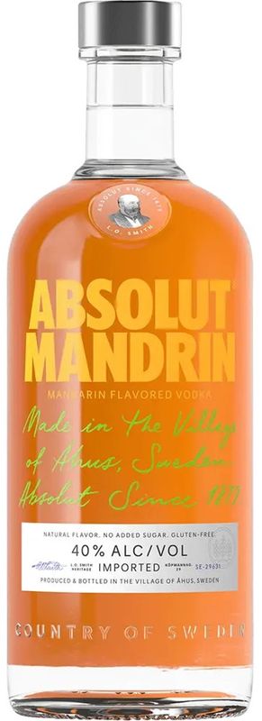 Absolut Mandrin (Orange) Vodka (Liter Size Bottle) 1L