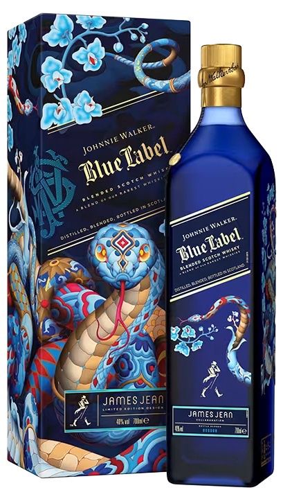 Johnnie Walker Blue Label Blended Scotch Whisky Year of the Snake James Jean Limited Edition 750ml