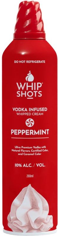 WhipShots Vodka Infused Whipped Cream Peppermint (200ml can)