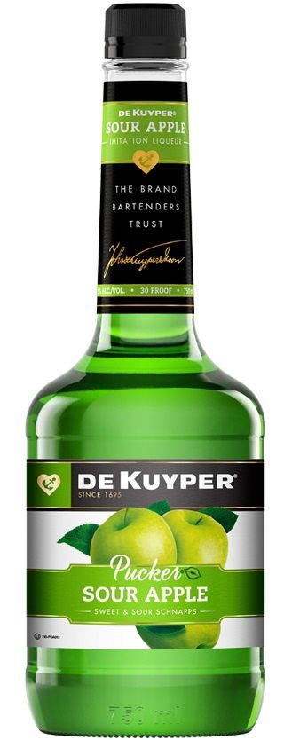 DeKuyper Pucker Sour Apple Schnapps 750ml