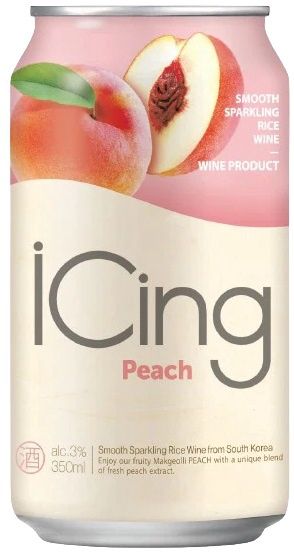 iCing Peach Sparkling Rice Wine (12oz can)