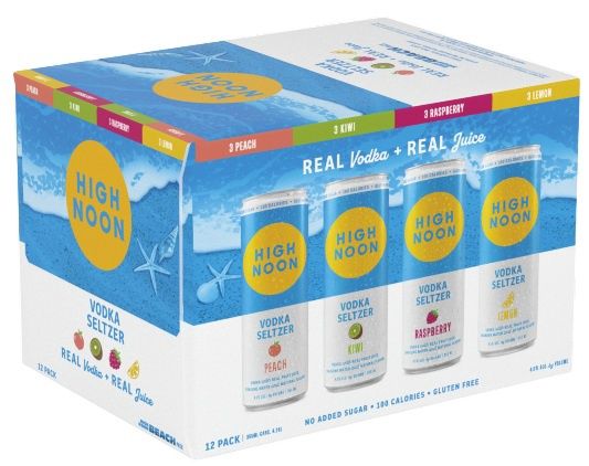 High Noon Beach Pack Vodka Seltzer Variety (12 pack 12oz cans)