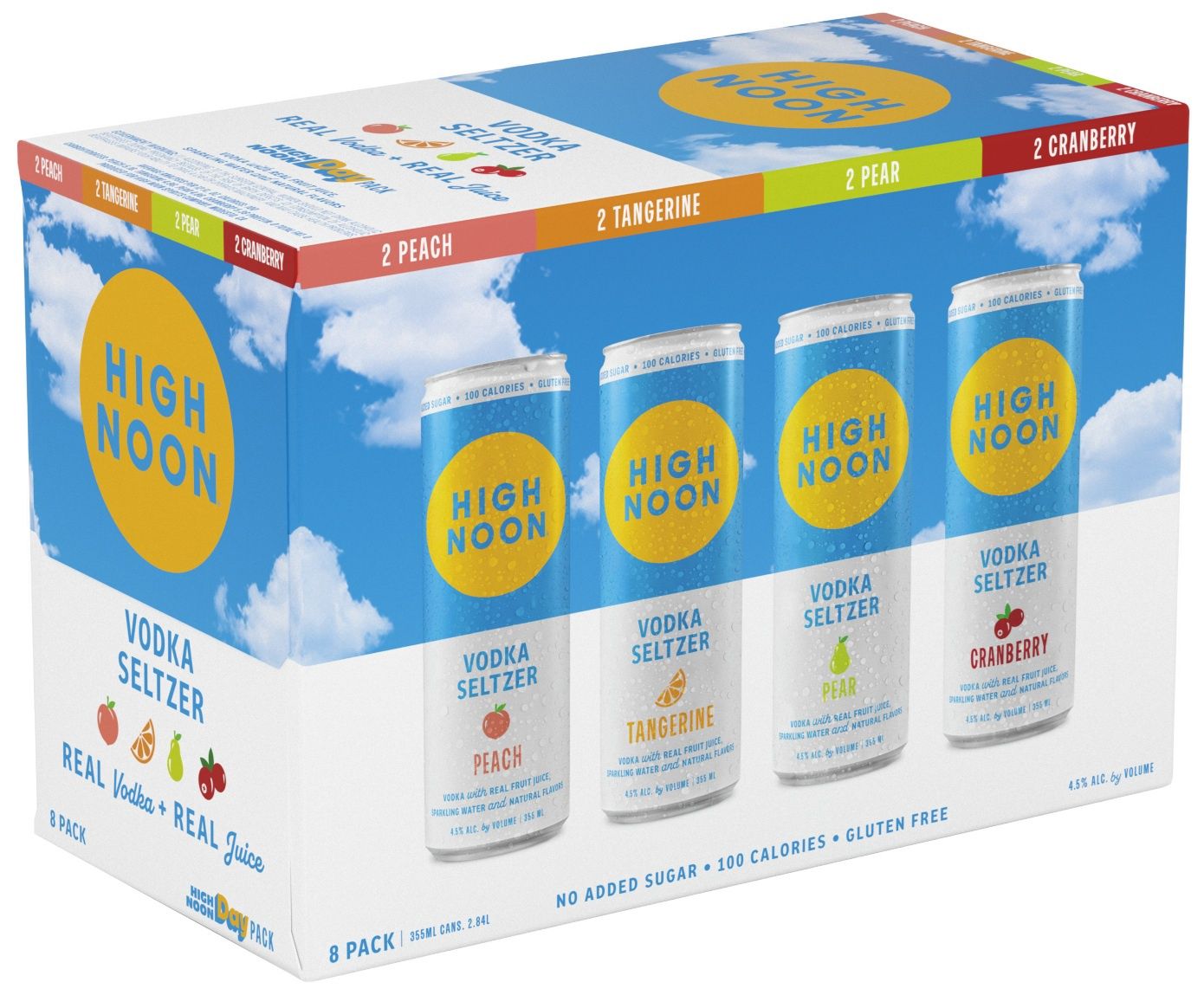 High Noon Day Pack Vodka Seltzer Variety (8 pack 12oz cans)