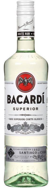 Bacardi Superior (Silver) Rum (Pint Size Bottle) 375ml