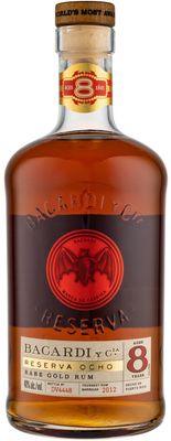 Bacardi Reserva Ocho Rare Gold Run Aged 8 Years (Liter Size Bottle) 1L