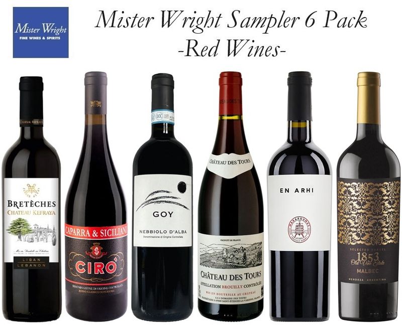 Mister Wright Red Wine Sampler 6 Pack