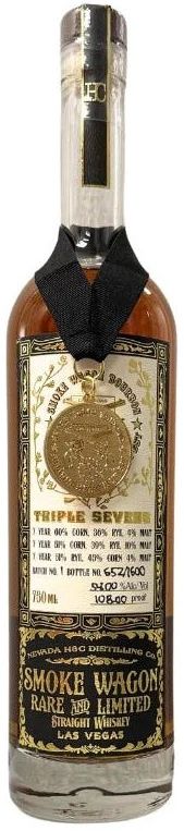 Smoke Wagon Rare and Limited Triple Sevens Straight Whiskey Batch No. 2 750ml