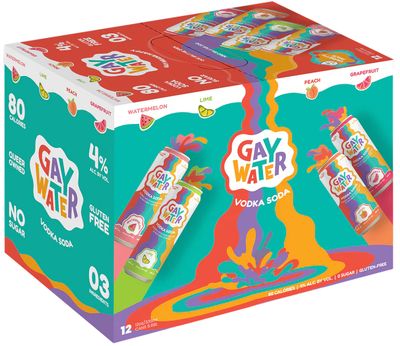 Gay Water Vodka Soda Variety Pack (12 pack 12oz cans)