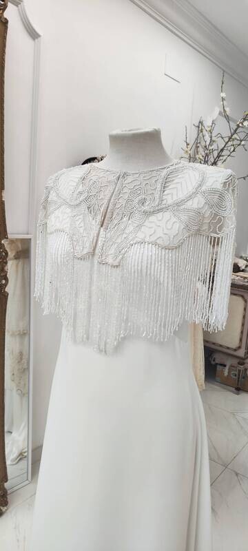 Capelina vintage pedrería plata