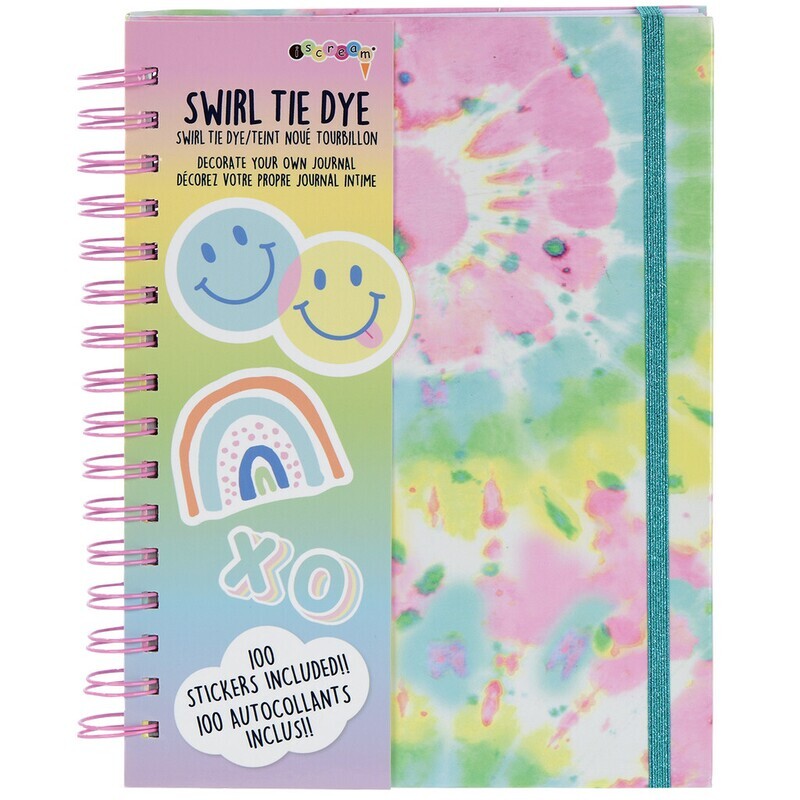 Swirl Tie Dye Journal w/Stickers