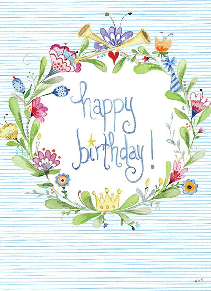 Card, Bday Celebration Wreath BC419