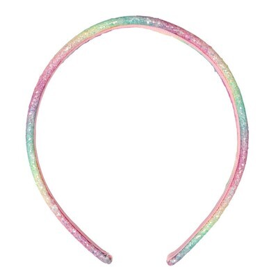 Rainbow Chunky Glitter Wide Headband