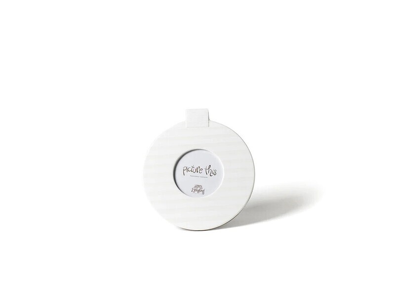 Mini Round Frame White Medium Stripe
