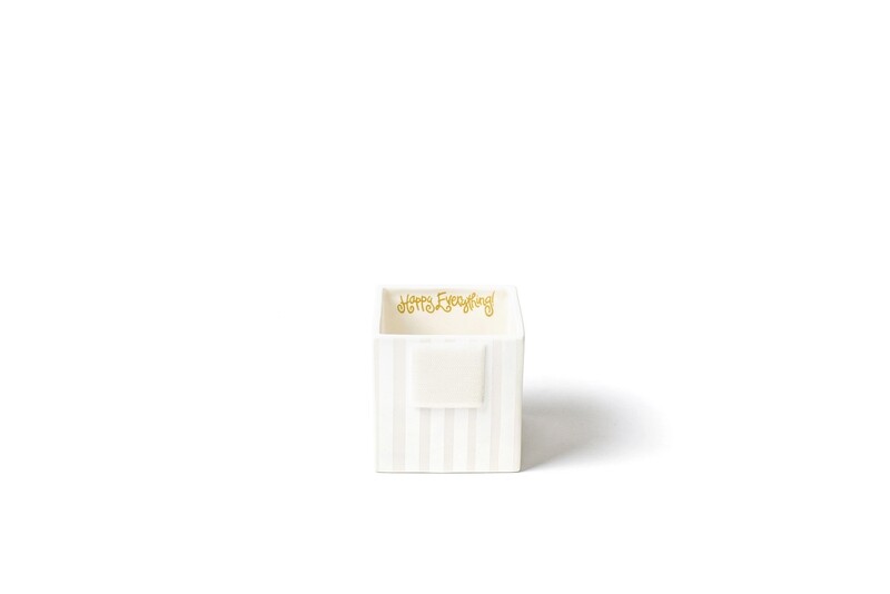 Mini Nesting Cube Small White Stripe