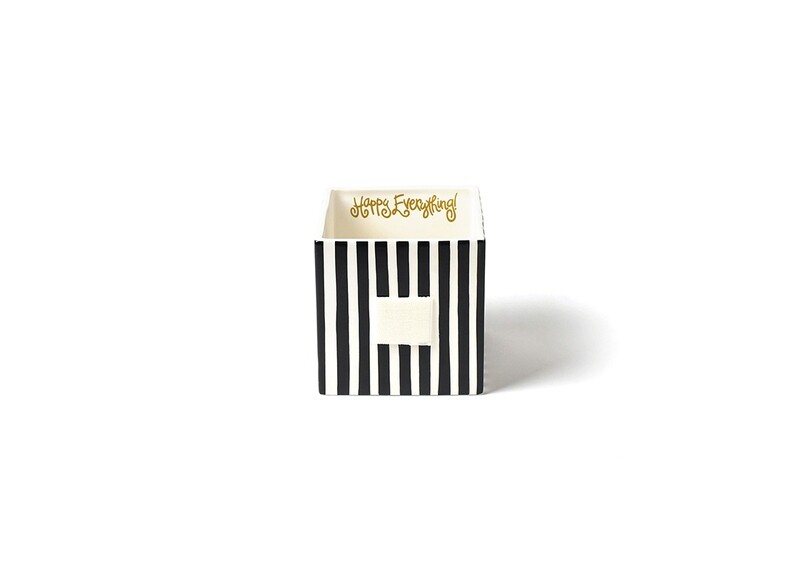 Mini Nesting Cube Medium Black Stripe
