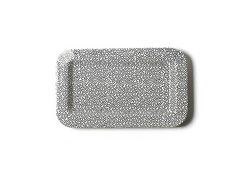 Mini Rectangle Entertaining Platter Black Small Dot