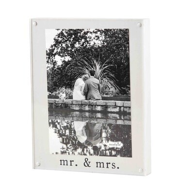 Mr. and Mrs. Acrylic Magnetic Block Frame 5x7