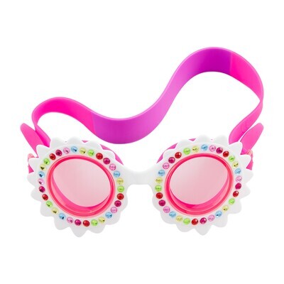 Pink Flower Girl Swim Goggles