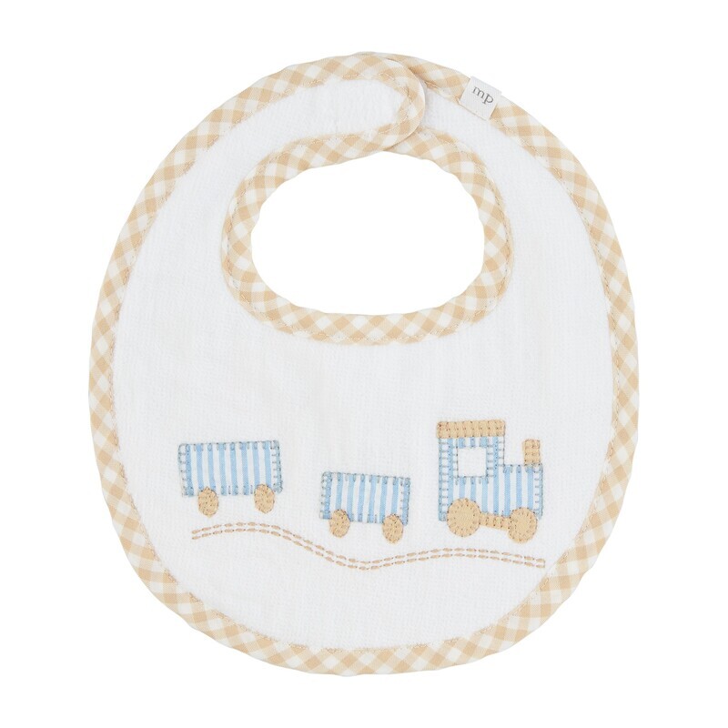 Train Applique Terry Bib