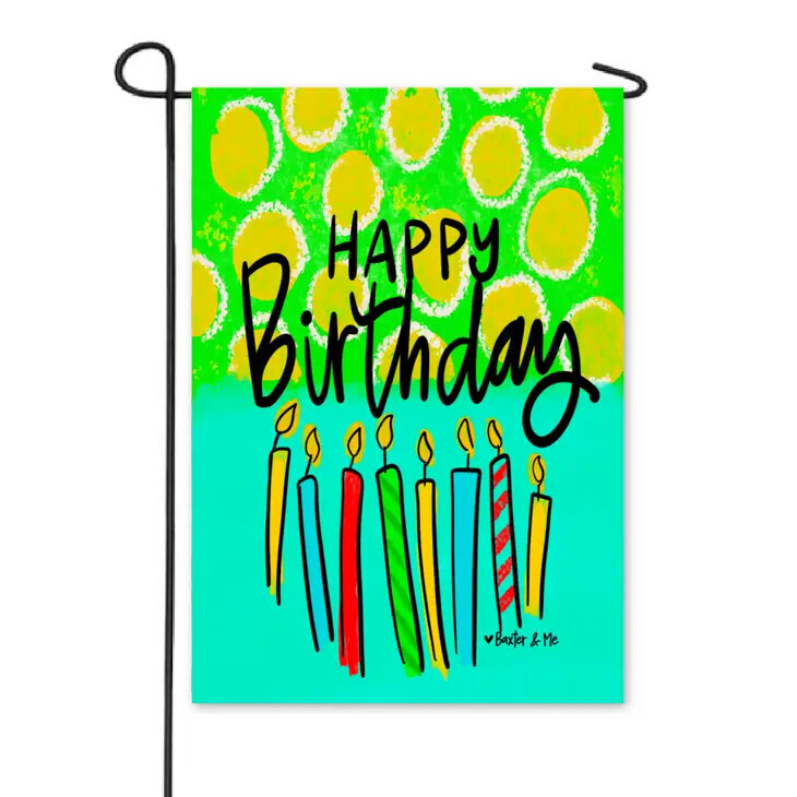 Garden Flag, Birthday Candles