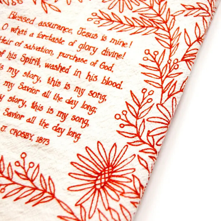 Hymn Tea Towel, Blessed Assurance