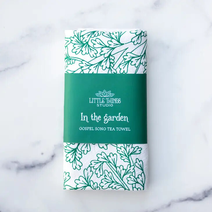Hymn Tea Towel, In the Garden
