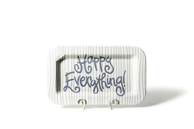 Mini Rectangle Entertaining Platter, Stone Skinny Stripe