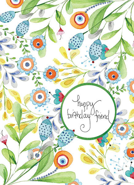 Card, Friendly Floral BC420