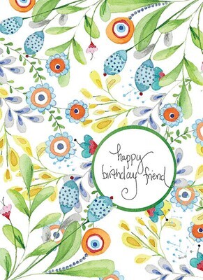 Card, Friendly Floral BC420