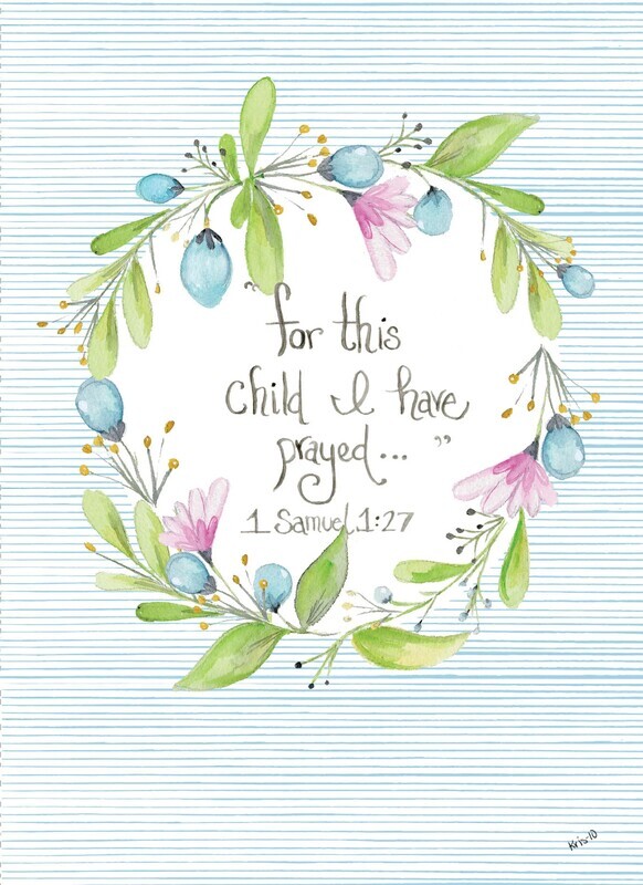 Card, For This Child Blue B488