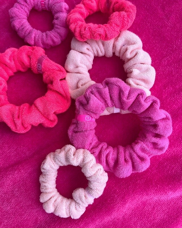 Small Terry Cloth Teletie Scrunchies